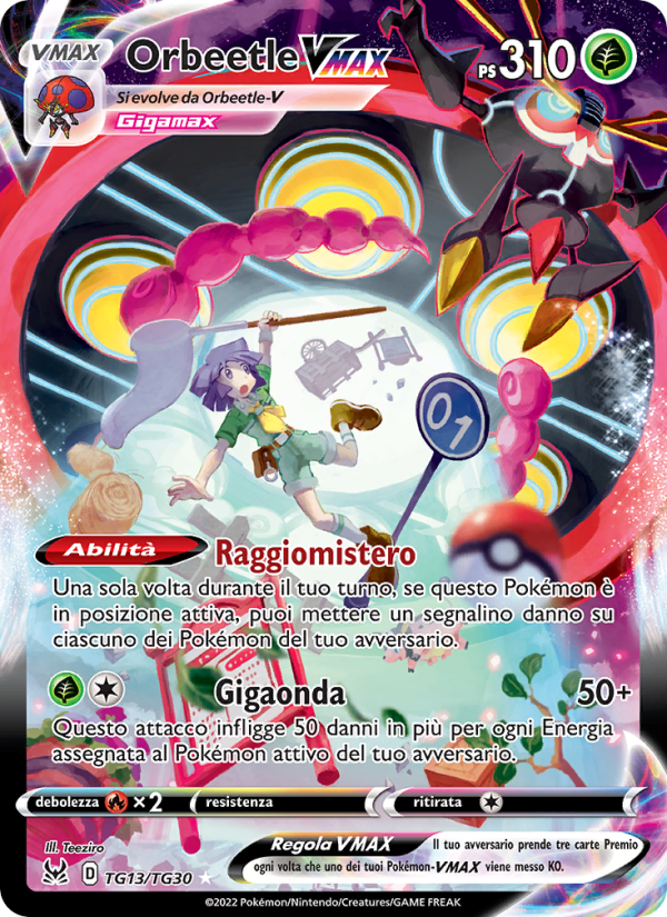 Orbeetle VMAX TG13 — Lost Origin (Italian Pokémon TCG card)