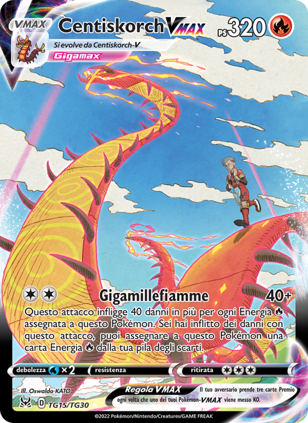 Centiskorch VMAX TG15 — Lost Origin (Italian Pokémon TCG card)