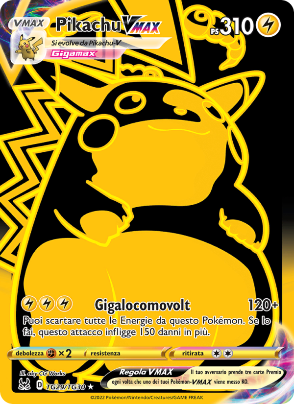 Pikachu VMAX TG29 — Lost Origin (Italian Pokémon TCG card)
