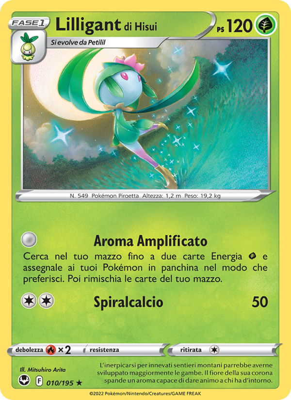 Lilligant di Hisui 010/245 — Silver Tempest (Italian Pokémon TCG card)