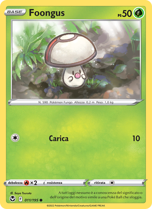 Foongus 011/245 — Silver Tempest (Italian Pokémon TCG card)