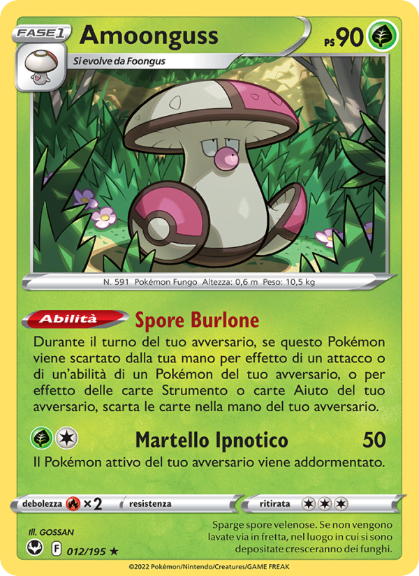 Amoonguss 012/245 — Silver Tempest (Italian Pokémon TCG card)