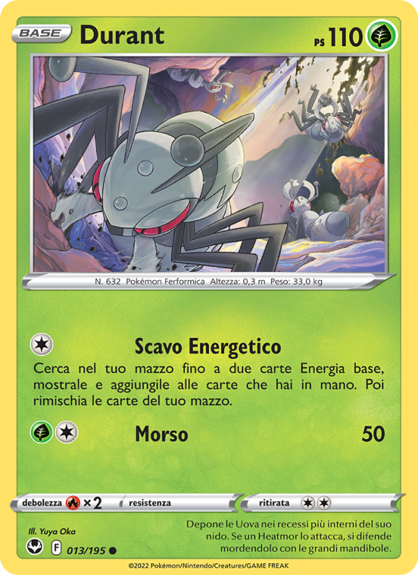 Durant 013/245 — Silver Tempest (Italian Pokémon TCG card)