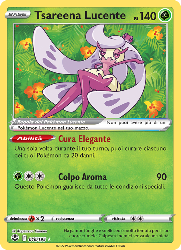 Tsareena Lucente 016/245 — Silver Tempest (Italian Pokémon TCG card)