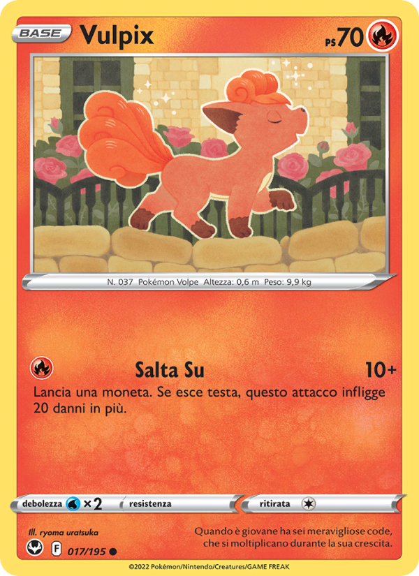 Vulpix 017/245 — Silver Tempest (Italian Pokémon TCG card)