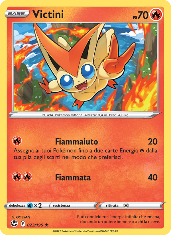 Victini 023/245 — Silver Tempest (Italian Pokémon TCG card)