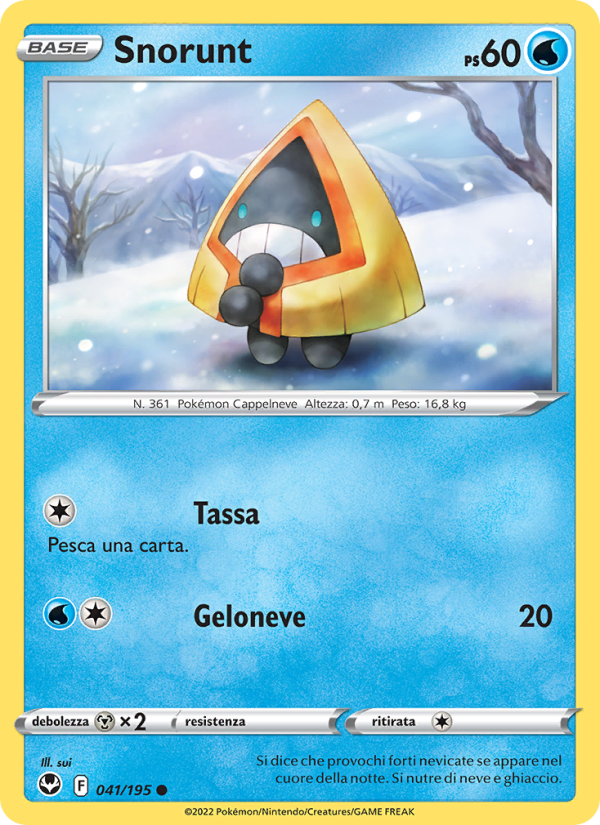 Snorunt 041/245 — Silver Tempest (Italian Pokémon TCG card)