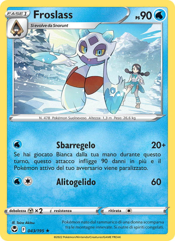 Froslass 043/245 — Silver Tempest (Italian Pokémon TCG card)