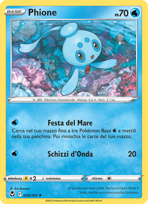 Phione 045/245 — Silver Tempest (Italian Pokémon TCG card)