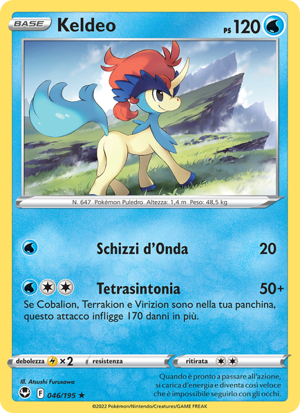 Keldeo 046/245 — Silver Tempest (Italian Pokémon TCG card)