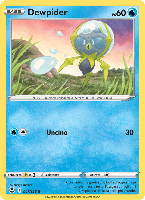 Dewpider 047/245 — Silver Tempest (Italian Pokémon TCG card)