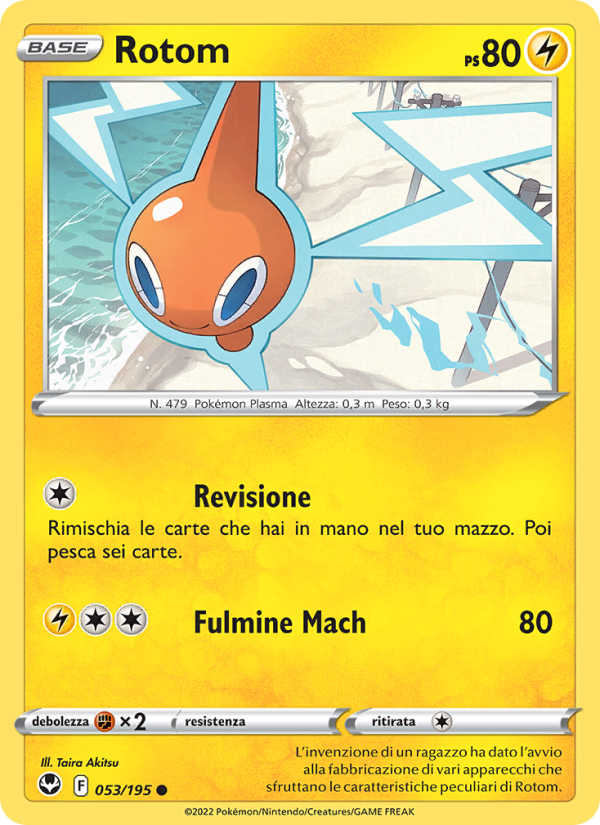 Rotom 053/245 — Silver Tempest (Italian Pokémon TCG card)