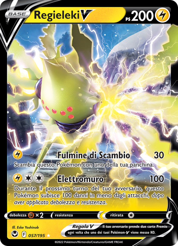 Regieleki V 057/245 — Silver Tempest (Italian Pokémon TCG card)