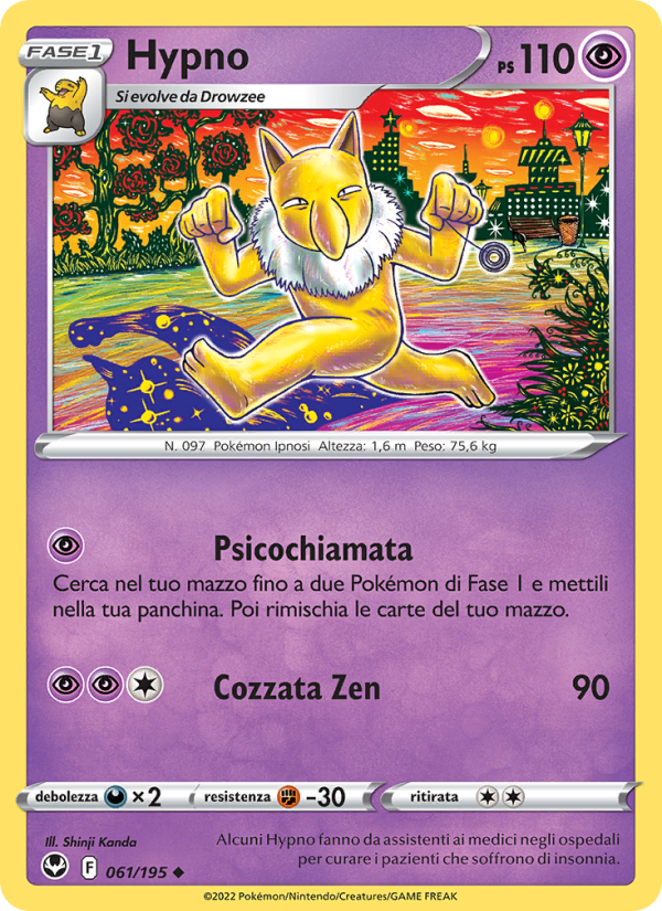 Hypno 061/245 — Silver Tempest (Italian Pokémon TCG card)