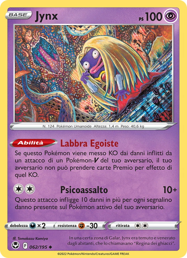 Jynx 062/245 — Silver Tempest (Italian Pokémon TCG card)