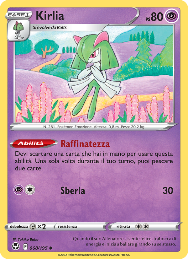 Kirlia 068/245 — Silver Tempest (Italian Pokémon TCG card)
