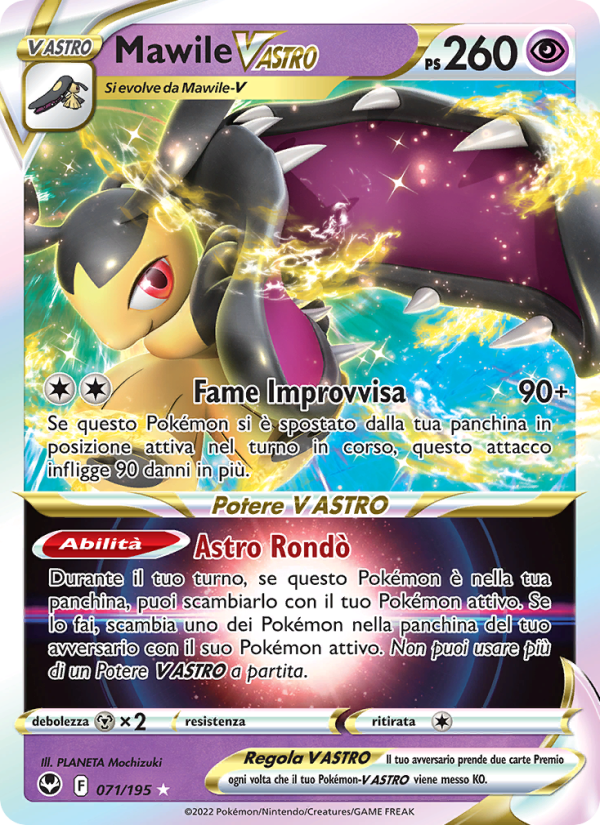 Mawile V ASTRO 071/245 — Silver Tempest (Italian Pokémon TCG card)
