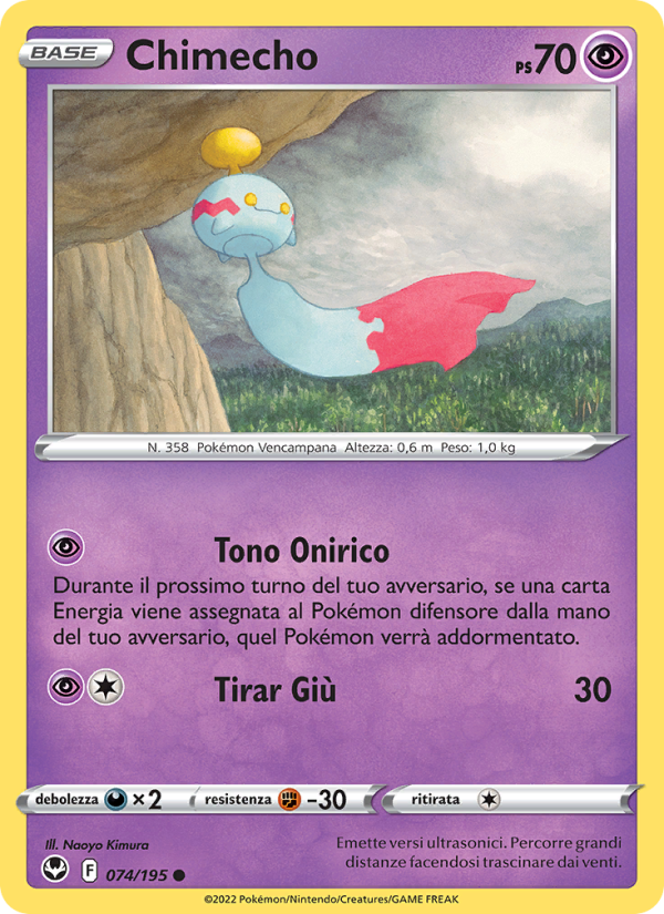 Chimecho 074/245 — Silver Tempest (Italian Pokémon TCG card)