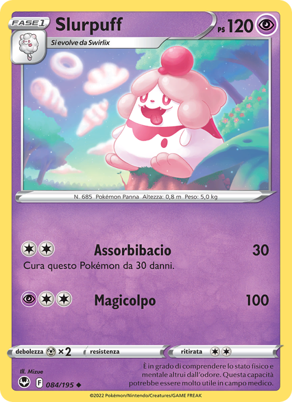 Slurpuff 084/245 — Silver Tempest (Italian Pokémon TCG card)