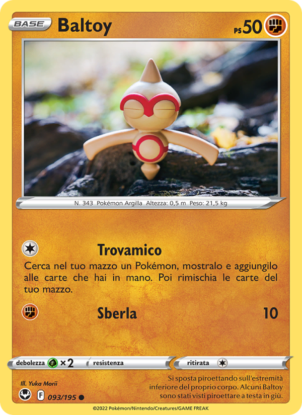 Baltoy 093/245 — Silver Tempest (Italian Pokémon TCG card)
