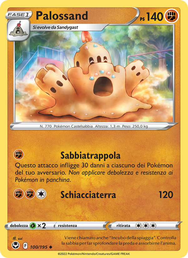 Palossand 100/245 — Silver Tempest (Italian Pokémon TCG card)