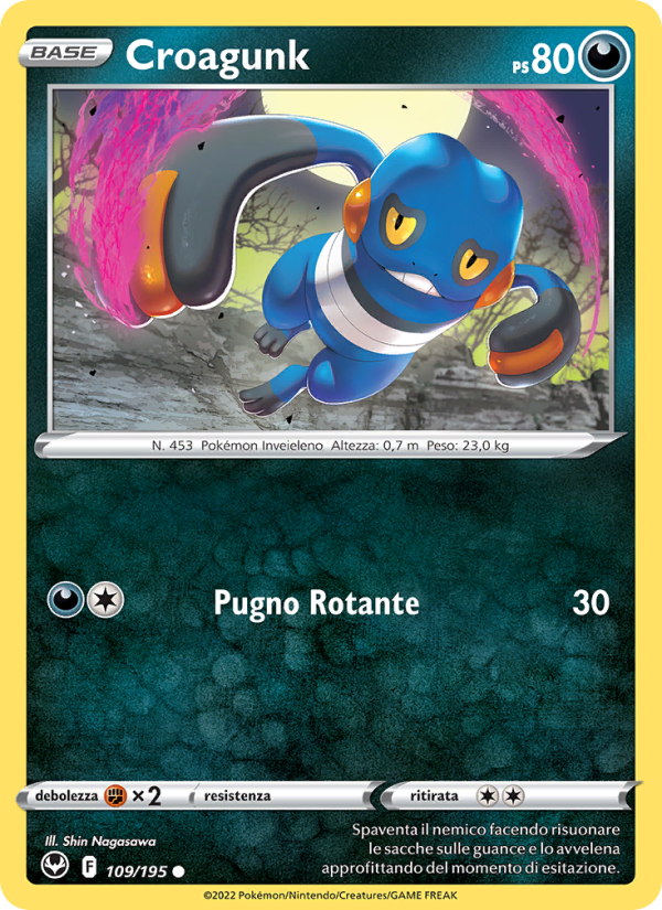 Croagunk 109/245 — Silver Tempest (Italian Pokémon TCG card)