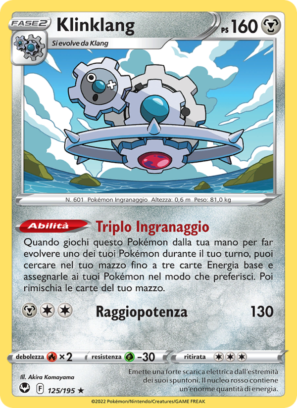 Klinklang 125/245 — Silver Tempest (Italian Pokémon TCG card)