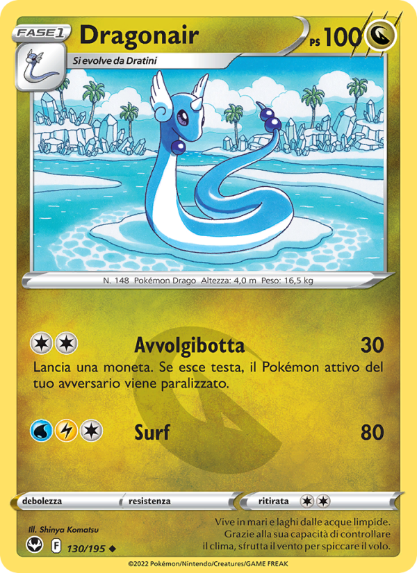 Dragonair 130/245 — Silver Tempest (Italian Pokémon TCG card)