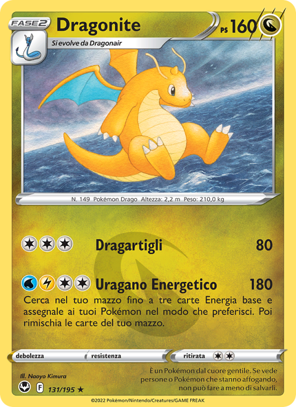 Dragonite 131/245 — Silver Tempest (Italian Pokémon TCG card)