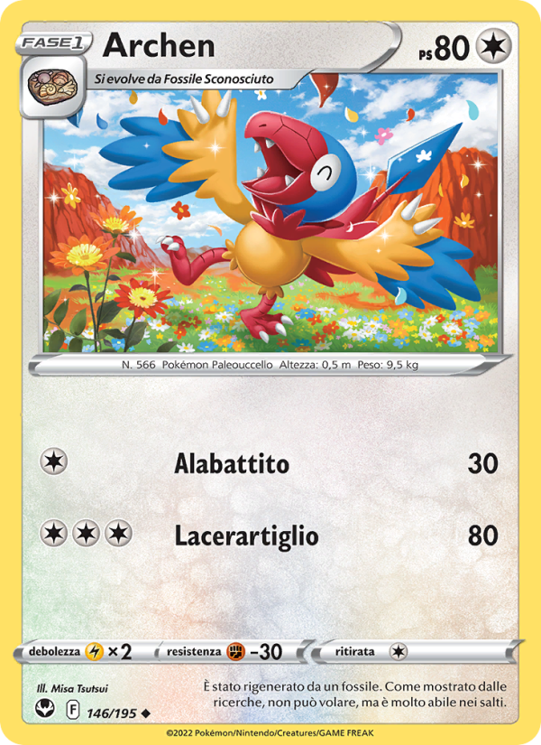 Archen 146/245 — Silver Tempest (Italian Pokémon TCG card)