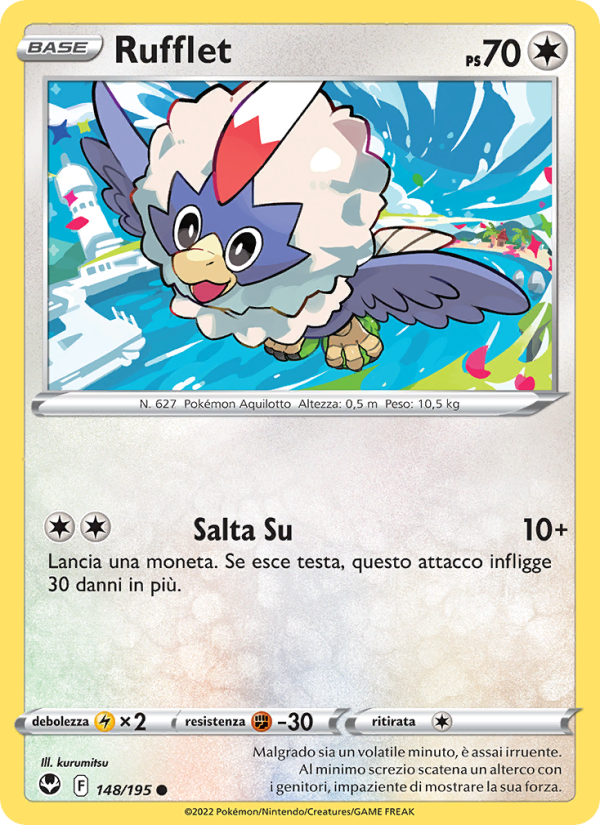 Rufflet 148/245 — Silver Tempest (Italian Pokémon TCG card)
