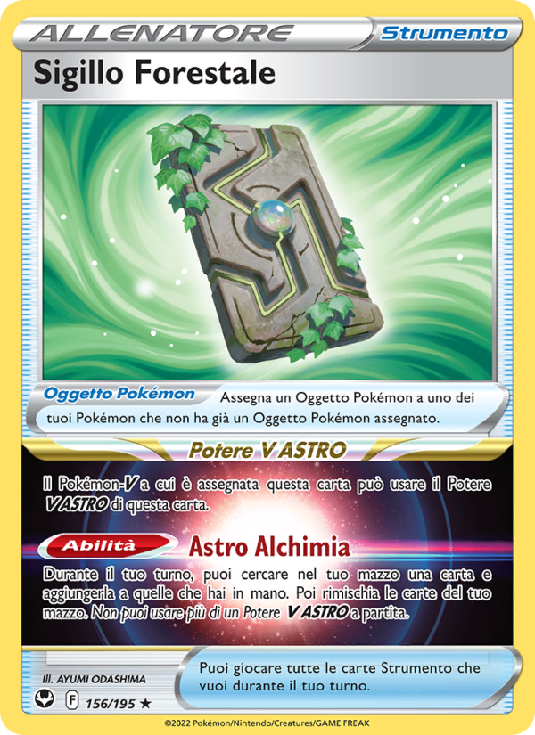 Sigillo Forestale 156/245 — Silver Tempest (Italian Pokémon TCG card)