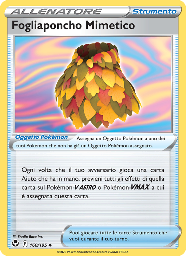 Fogliaponcho Mimetico 160/245 — Silver Tempest (Italian Pokémon TCG card)