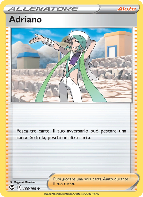 Adriano 166/245 — Silver Tempest (Italian Pokémon TCG card)