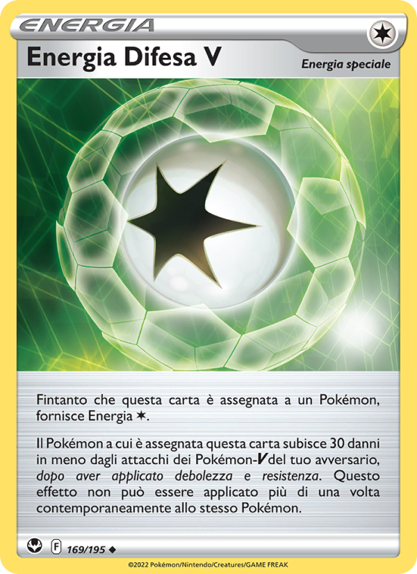 Energia Difesa V 169/245 — Silver Tempest (Italian Pokémon TCG card)