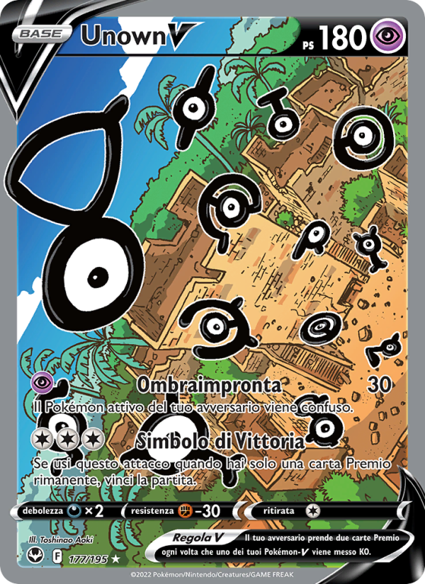 Unown V 177/245 — Silver Tempest (Italian Pokémon TCG card)