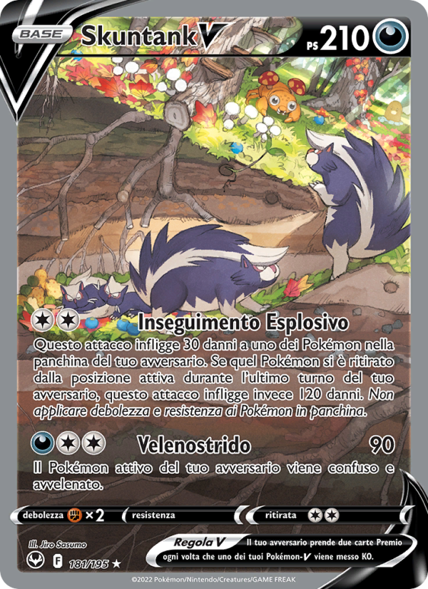 Skuntank V 181/245 — Silver Tempest (Italian Pokémon TCG card)