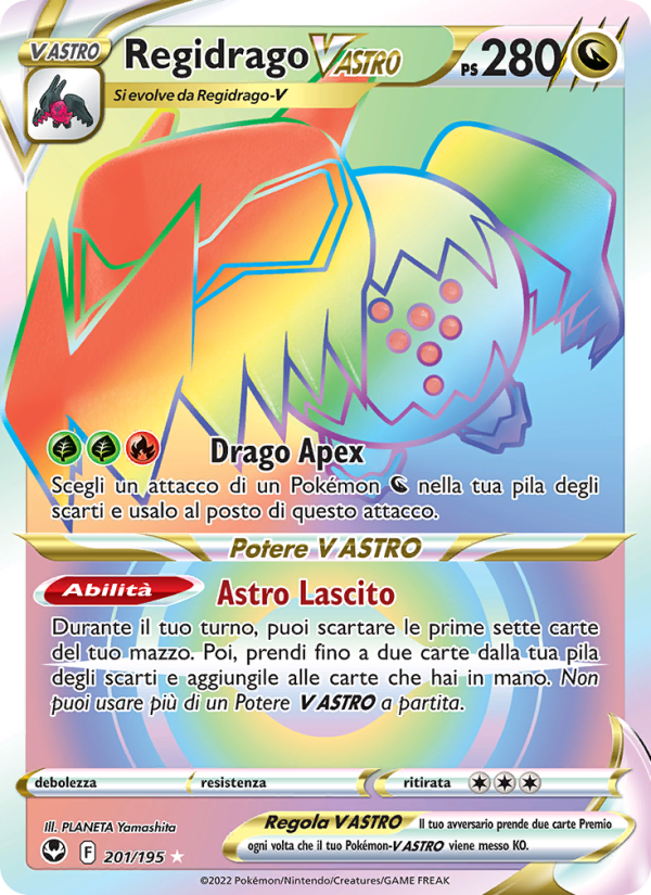 Regidrago V ASTRO 201/245 — Silver Tempest (Italian Pokémon TCG card)