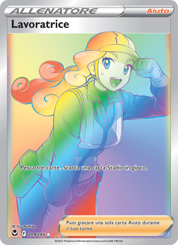 Lavoratrice 209/245 — Silver Tempest (Italian Pokémon TCG card)