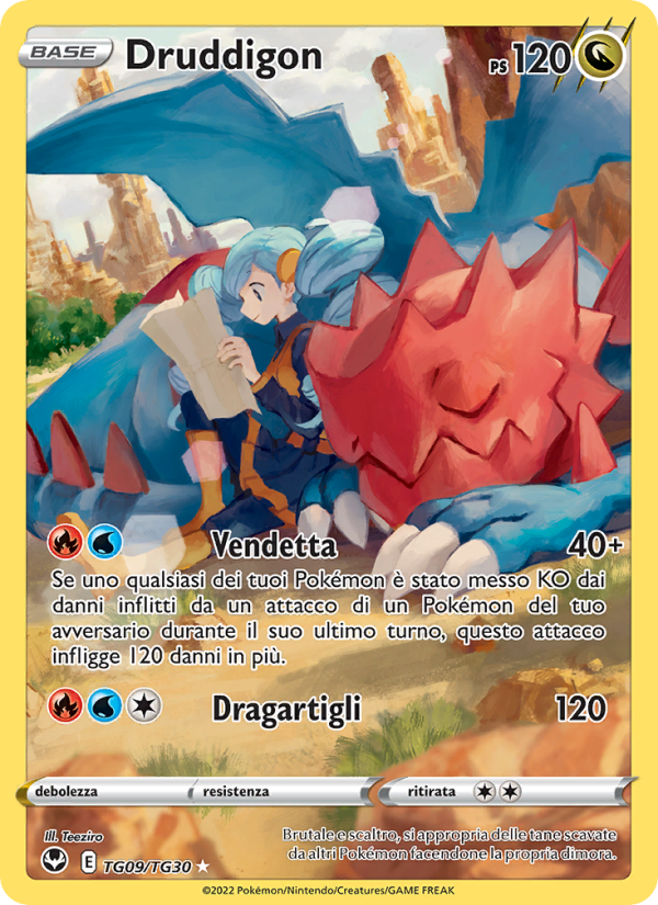 Druddigon TG09 — Silver Tempest (Italian Pokémon TCG card)