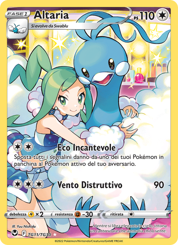 Altaria TG11 — Silver Tempest (Italian Pokémon TCG card)