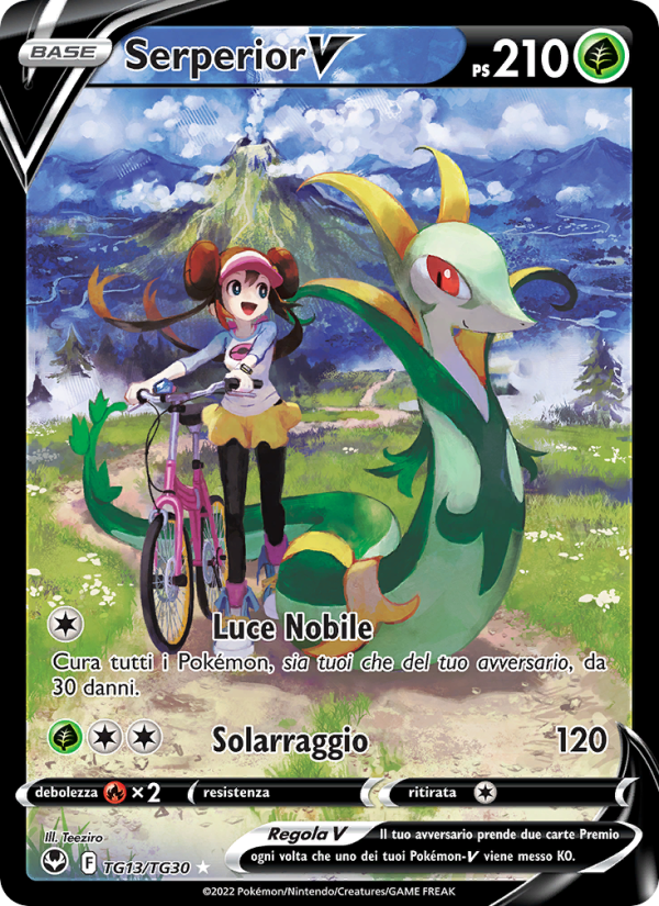 Serperior V TG13 — Silver Tempest (Italian Pokémon TCG card)