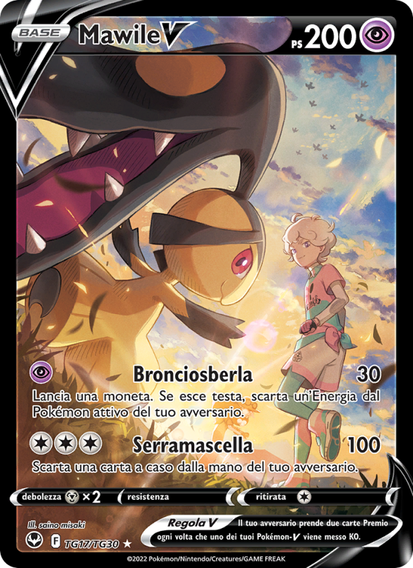 Mawile V TG17 — Silver Tempest (Italian Pokémon TCG card)