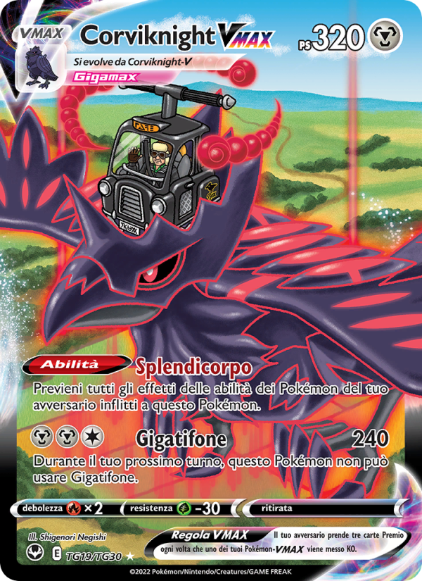 Corviknight VMAX TG19 — Silver Tempest (Italian Pokémon TCG card)