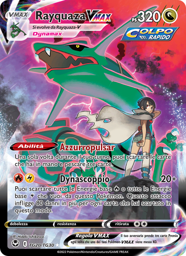 Rayquaza VMAX TG20 — Silver Tempest (Italian Pokémon TCG card)