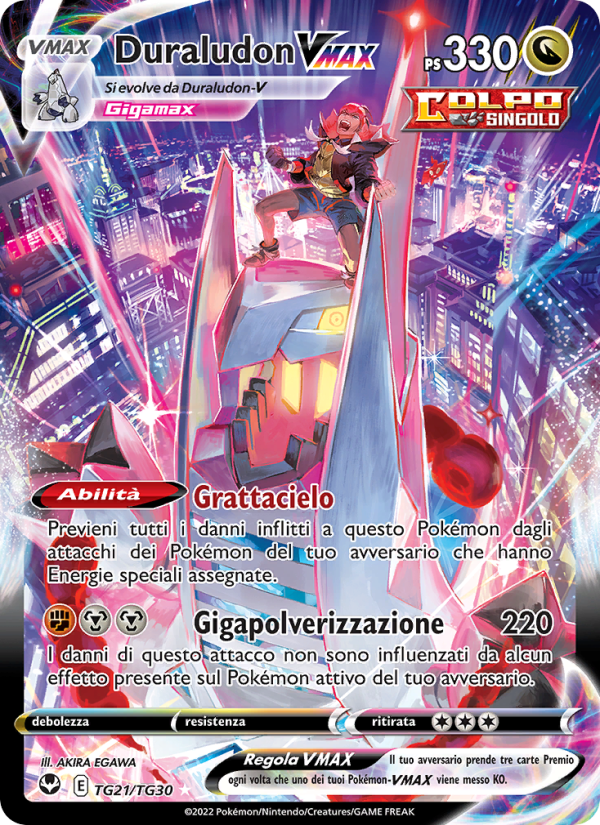 Duraludon VMAX TG21 — Silver Tempest (Italian Pokémon TCG card)
