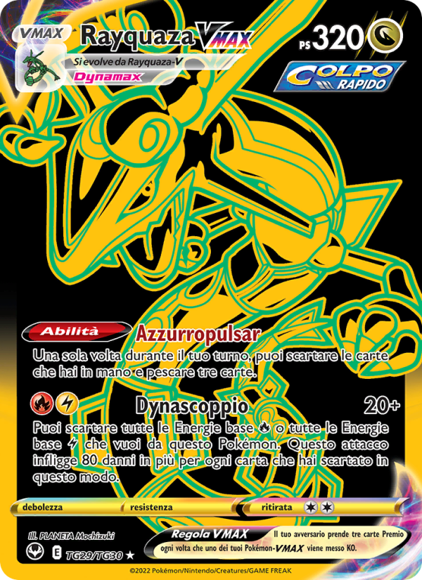 Rayquaza VMAX TG29 — Silver Tempest (Italian Pokémon TCG card)
