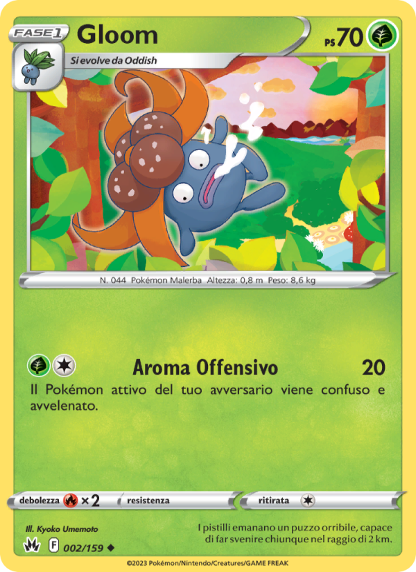 Gloom 002/230 — Crown Zenith (Italian Pokémon TCG card)
