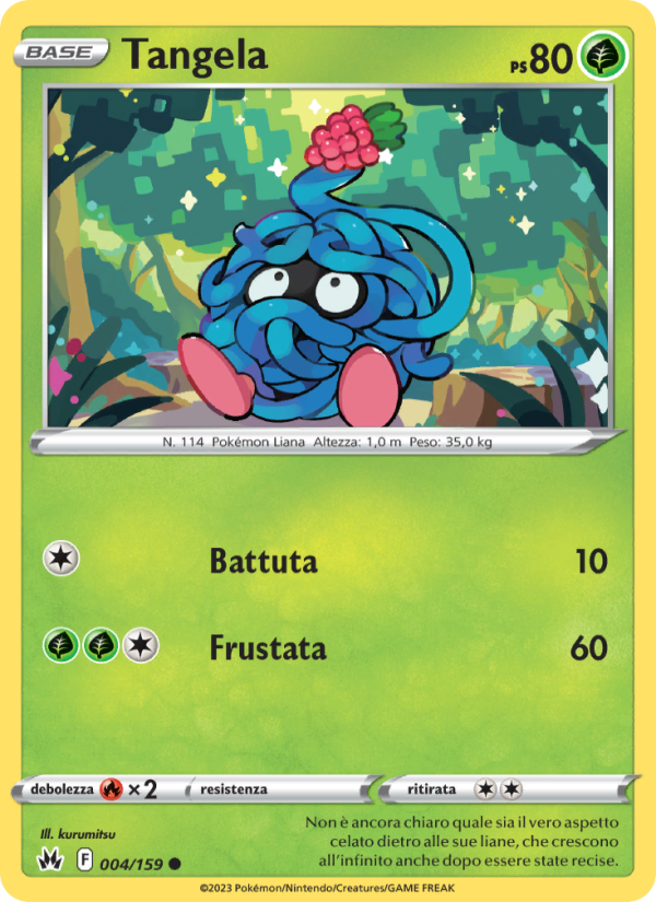Tangela 004/230 — Crown Zenith (Italian Pokémon TCG card)