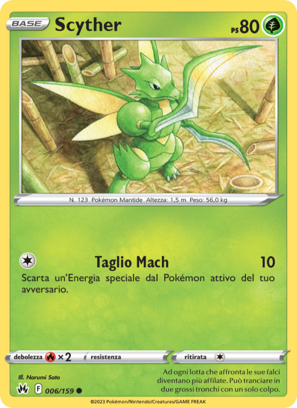Scyther 006/230 — Crown Zenith (Italian Pokémon TCG card)